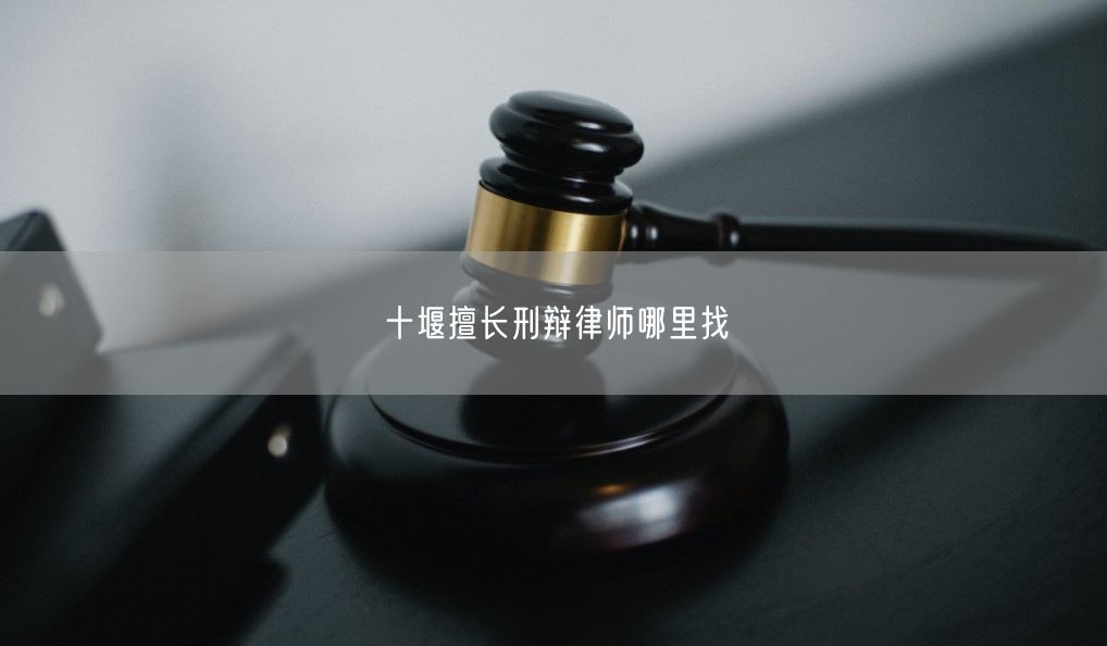 十堰擅长刑辩律师哪里找