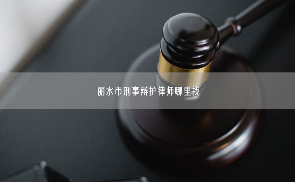 丽水市刑事辩护律师哪里找