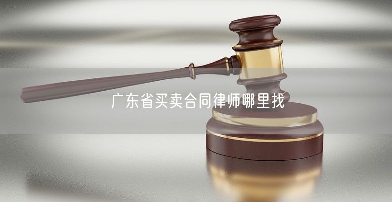 广东省买卖合同律师哪里找