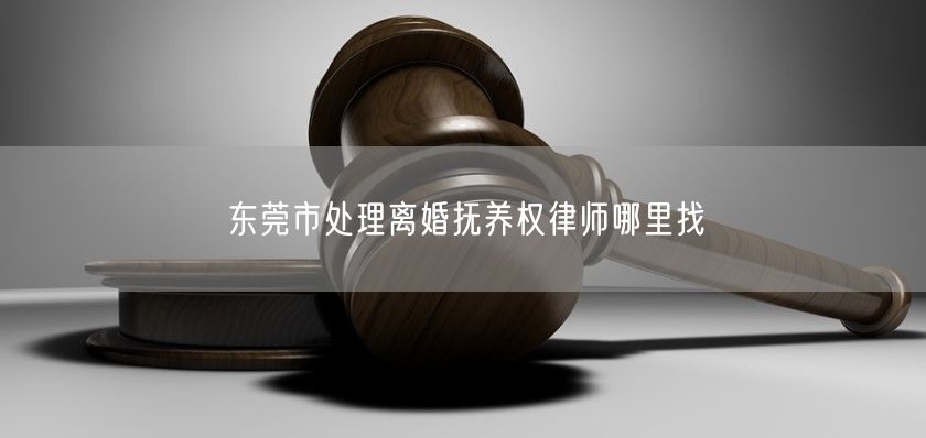 东莞市处理离婚抚养权律师哪里找