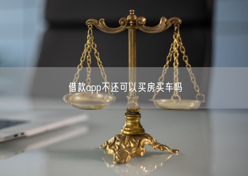 借款app不还可以买房买车吗