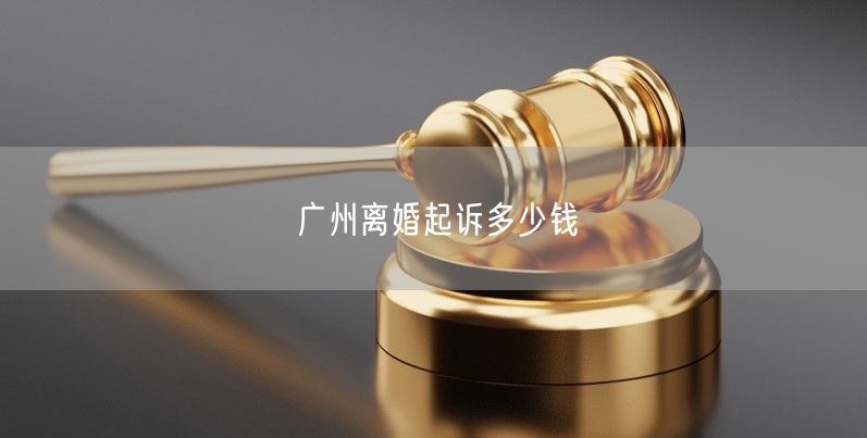 广州离婚起诉多少钱