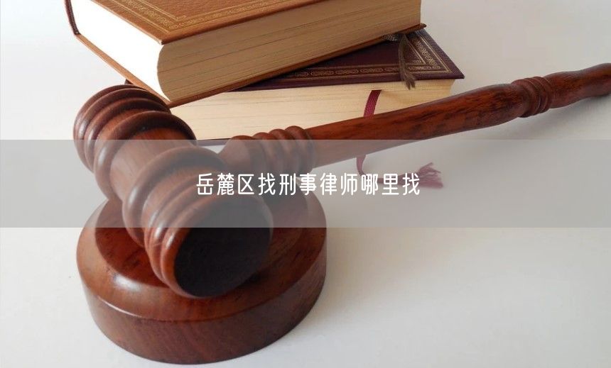 岳麓区找刑事律师哪里找