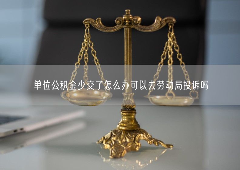 单位公积金少交了怎么办可以去劳动局投诉吗