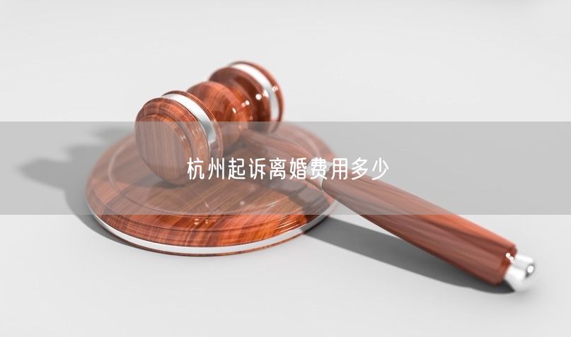 杭州起诉离婚费用多少